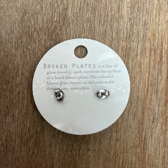 Glassblown Large Circle Stud Earrings - Picture 5 of 11